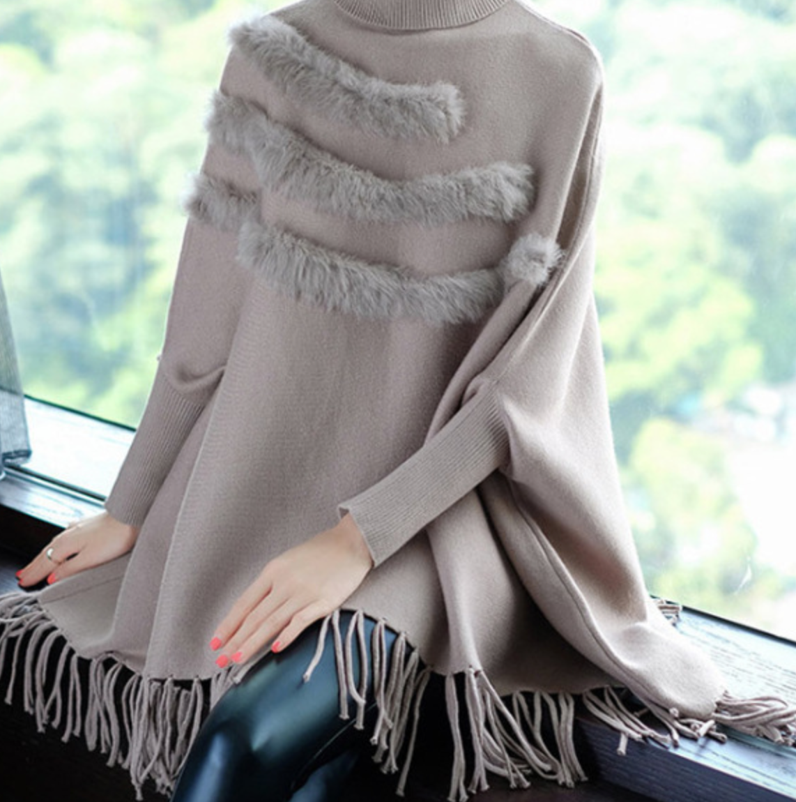 Winter Cape Sweater Tassel