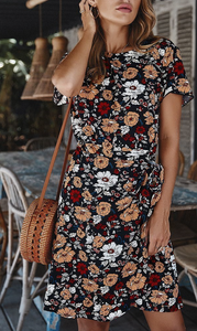 Wrap Floral Printed Dress